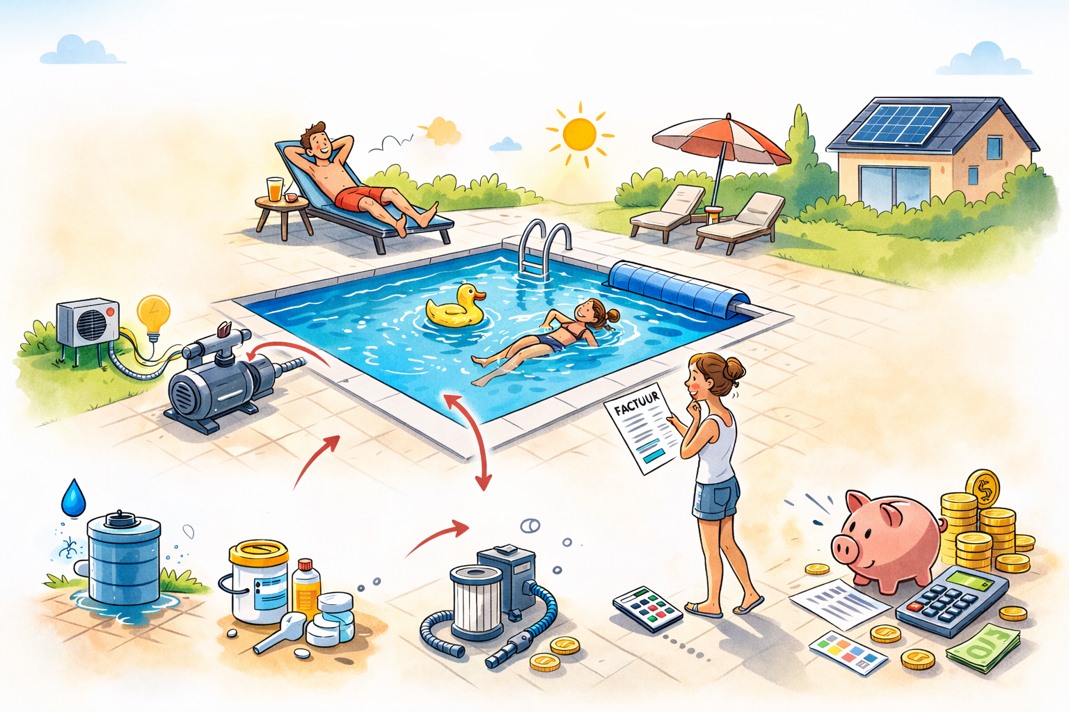 Wat kost een zwembad écht per jaar? (energie, water, onderhoud & producten)